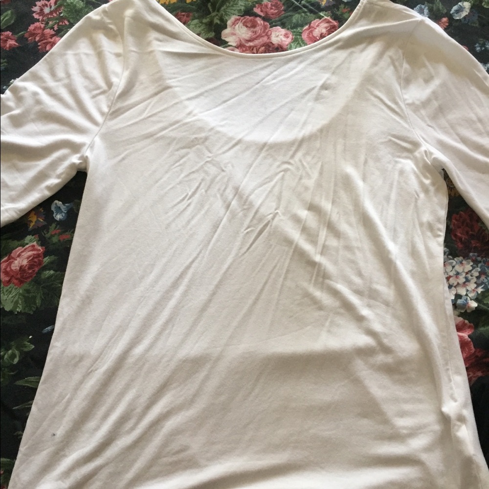 NWT A New Day Short Sleeve White T Shirt Low Back